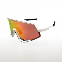 100% Glendale Sunglasses White Frame HiPER Rubby Lens
