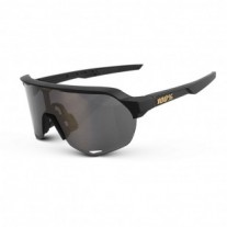 100% S2 Sport Performance Sunglasses Black Frame Smoke Lens