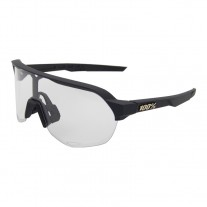 100% S2 Sunglasses Black Frame HiPER Clear Lens