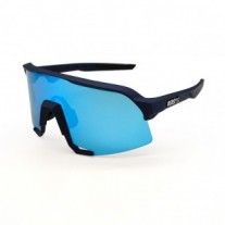 100% S3 Sport Sunglasses Navy Blue Frame HiPER Blue Mirror Lens