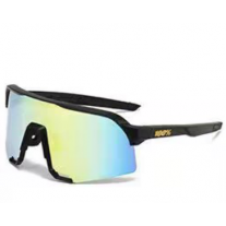 100% S3 Sunglasses Black Frame HiPER Blue Mirror Lens