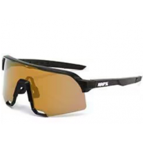 100% S3 Sunglasses Black Frame HiPER Soft Gold Lens