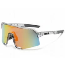 100% S3 Sunglasses Crystal Grey Frame HiPER Ruby Mirror Lens