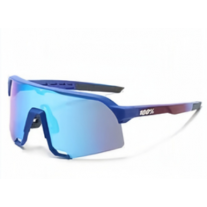 100% S3 Sunglasses Deep Blue Frame HiPER Blue Mirror Lens