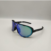 100% Westcraft Sunglasses Black Frame HiPER Blue Green Multilayer Mirror Lens