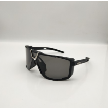 100% Eastcraft Sunglasses Black Frame HiPER Grey Mirror Lens