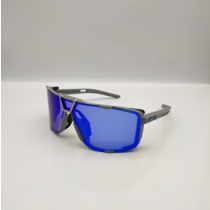 100% Eastcraft Sunglasses Grey Frame HiPER Dark Blue Mirror Lens