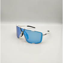 100% Eastcraft Sunglasses White Frame HiPER Blue Mirror Lens