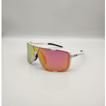 100% Eastcraft Sunglasses White Frame HiPER Ruby Mirror Lens
