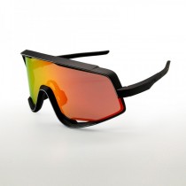 100% Glendale Sunglasses Matte Black Frame HiPER Ruby Mirror Lens