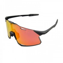 100% Hypercraft Cycling Sports Sunglasses Black Frame Ruby Lens