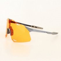 100% Hypercraft Cycling Sports Sunglasses Grey Frame Red Multilayer Mirror Lens
