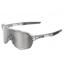100% S2 Sunglasses Crystal Frame HiPER Grey Mirror Lens