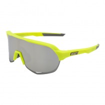100% S2 Sunglasses Neon Green Frame HiPER Grey Lens