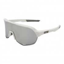 100% S2 Sunglasses White Frame HiPER Silver Grey Lens