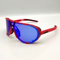 100% Westcraft Sunglasses Red Frame HiPER Blue Mirror Lens