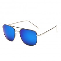 Maui Jim Aviators Polarized Sunglasses Silver Metal Frame Blue Lens