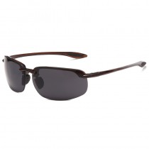 Maui Jim Ho'okipa Polarized Sunglasses Dark Brown Frame Gray Lens