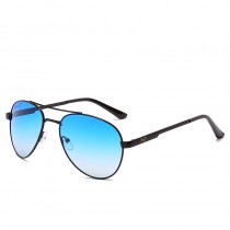 Maui Jim Waterfront Polarized Sunglasses Black Metal Frame Gradient Blue Lens