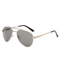 Maui Jim Waterfront Polarized Sunglasses Silver Metal Frame Grey Lens