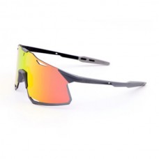100% Hypercraft Cycling Sports Sunglasses Black Grey Frame Ruby Lens