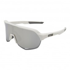 100% S2 Sunglasses White Frame HiPER Silver Grey Lens