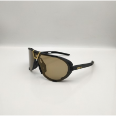 100% Westcraft Sunglasses Black Frame Soft Gold Mirror Lens