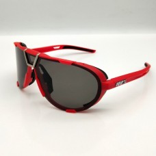100% Westcraft Sunglasses Red Frame HiPER Black Mirror Lens