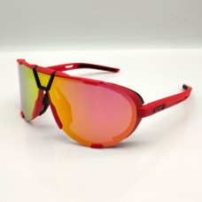 100% Westcraft Sunglasses Red Frame Ruby Multilayer Mirror Lens