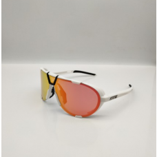 100% Westcraft Sunglasses White Frame HiPER Ruby Multilayer Mirror Lens