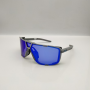 100% Eastcraft Sunglasses Grey Frame HiPER Dark Blue Mirror Lens