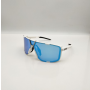 100% Eastcraft Sunglasses White Frame HiPER Blue Mirror Lens