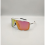 100% Eastcraft Sunglasses White Frame HiPER Ruby Mirror Lens