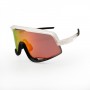 100% Glendale Sunglasses Crystal Black Frame HiPER Ruby Mirror Lens