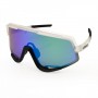100% Glendale Sunglasses Crystal Frame HiPER Blue Green Mirror Lens