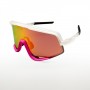 100% Glendale Sunglasses Crystal Pink Frame HiPER Ruby Mirror Lens