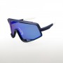 100% Glendale Sunglasses Navy Blue Frame HiPER Blue Mirror Lens