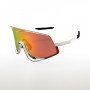 100% Glendale Sunglasses White Frame HiPER Rubby Lens