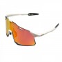 100% Hypercraft Cycling Sports Sunglasses White Frame Ruby Lens