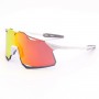 100% Hypercraft Cycling Sports Sunglasses White Grey Frame Ruby Lens