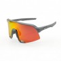 100% S3 Sport Sunglasses Matte Grey Frame HiPER Ruby Mirror Lens