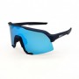100% S3 Sport Sunglasses Navy Blue Frame HiPER Blue Mirror Lens