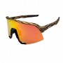 100% S3 Sport Sunglasses Stripe Frame HiPER Ruby Mirror Lens