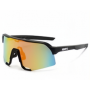 100% S3 Sunglasses Black Frame HiPER Galaxy Gold Mirror Lens