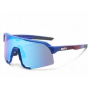 100% S3 Sunglasses Deep Blue Frame HiPER Blue Mirror Lens