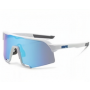 100% S3 Sunglasses White Frame HiPER Blue Mirror Lens
