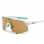 100% S3 Sunglasses White Frame HiPER Soft Gold Lens