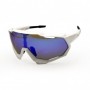 100% Speedtrap Sport Cycling Sunglasses White Frame Sapphire Lens