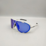 100% Westcraft Sunglasses White Frame HiPER Deep Blue Multilayer Mirror Lens