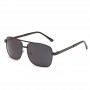 Maui Jim Compass Polarized Rectangular Sunglasses Black Frame Black Lens